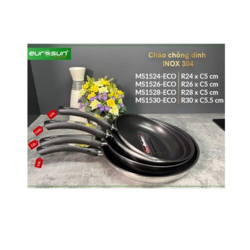 Chảo inox Eco Eurosun MS1530/MS1528/MS1526/MS1524 2 Chảo inox Eco Eurosun