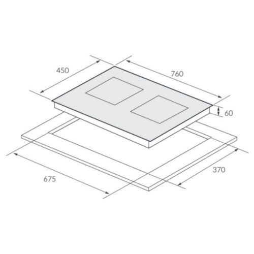Kích thước bếp từ Eurosun EU-T888GE Silver