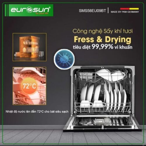 Máy rửa bát Eurosun SMS58EU09BT 5 Máy rửa bát Eurosun SMS58EU09BT