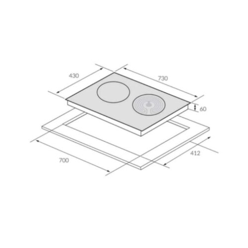 Bếp từ kết hợp hồng ngoại Eurosun EU-TE509Max 2 Kích thước bếp từ kết hợp hồng ngoại Eurosun EU-TE509Max