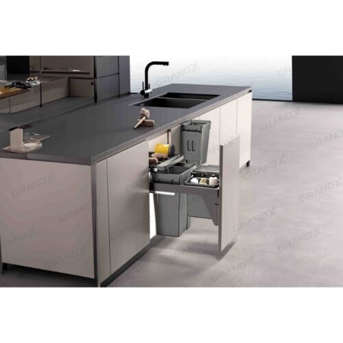 Thùng rác đôi cánh kéo âm tủ GrandX XW.D40 3 Ảnh thùng rác đôi cánh kéo âm tủ GrandX XW.D40