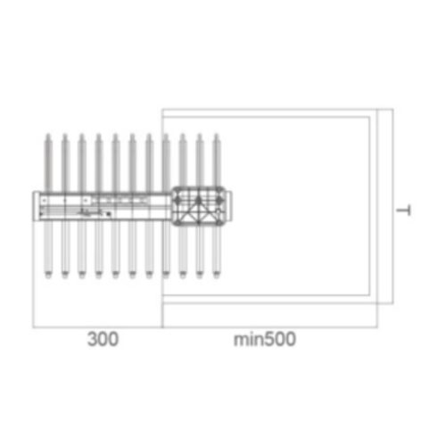 Giá treo quần cao cấp tủ dưới GrandX XM.11 3 Kích thước giá treo quần cao cấp tủ dưới GrandX XM.11