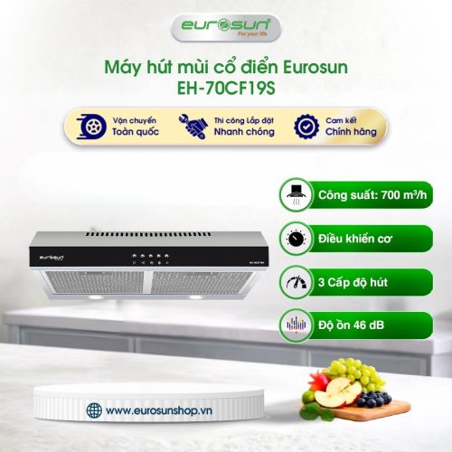 Máy hút mùi Eurosun EH-70CF19S INOX