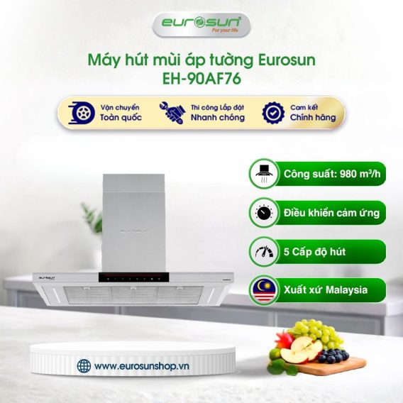Máy hút mùi áp tường Eurosun EH-90AF76