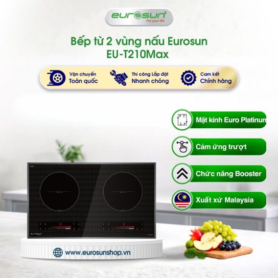 Bếp từ đôi Eurosun EU-T210Max lắp âm