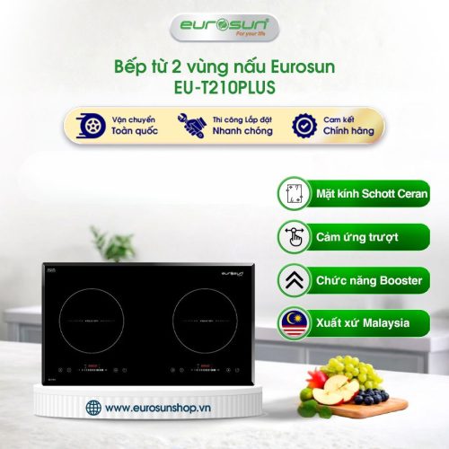 Bếp từ đôi Eurosun EU-T210PLUS lắp âm