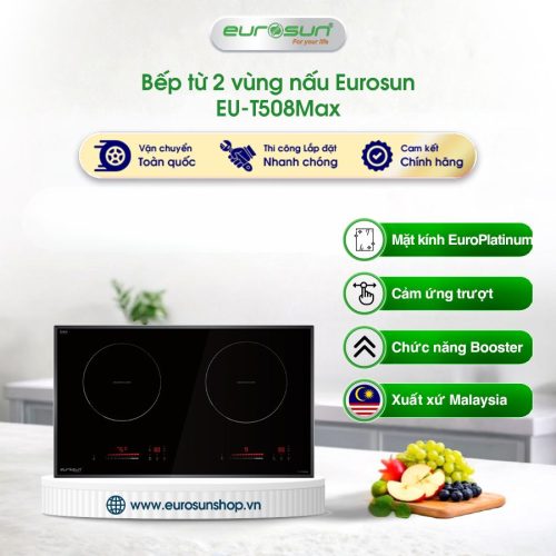 Bếp từ đôi Eurosun EU-T508Max lắp âm