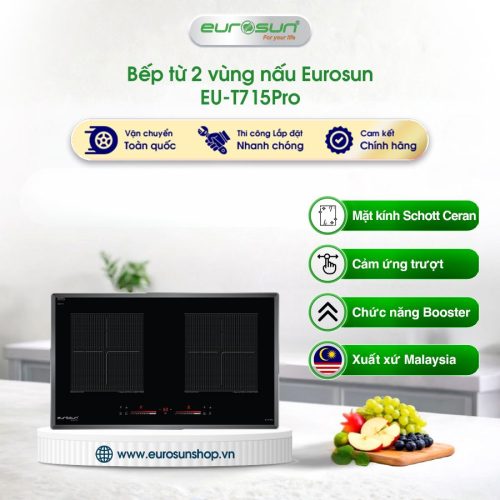 Bếp từ đôi Eurosun EU-T715Pro lắp âm