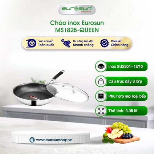 Chảo inox Eurosun MS1828-QUEEN