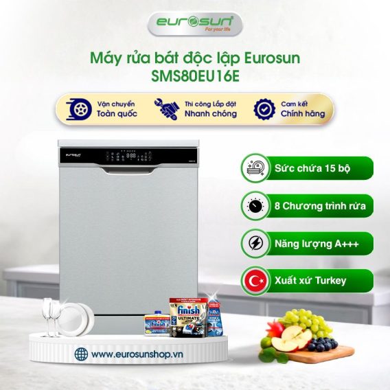 Máy rửa bát Eurosun SMS80EU16E