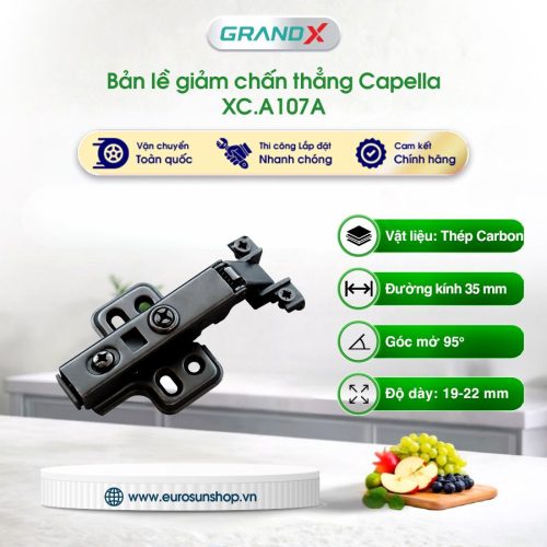 Bản lề thẳng lắp trùm ngoài Capella cho cửa nhôm GrandX XC.A107A