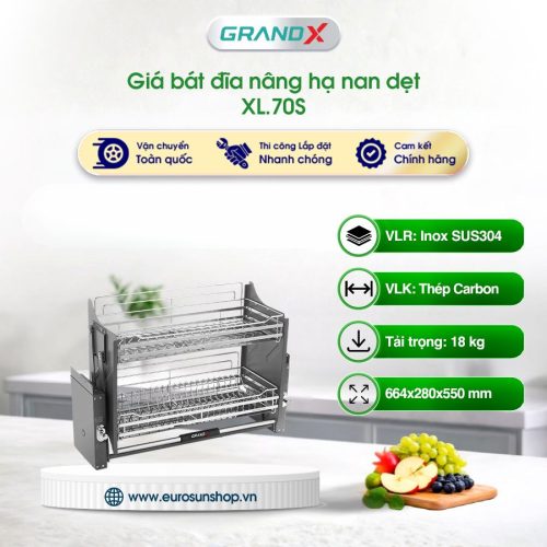 Giá bát nâng hạ nan dẹt GrandX XL.70S