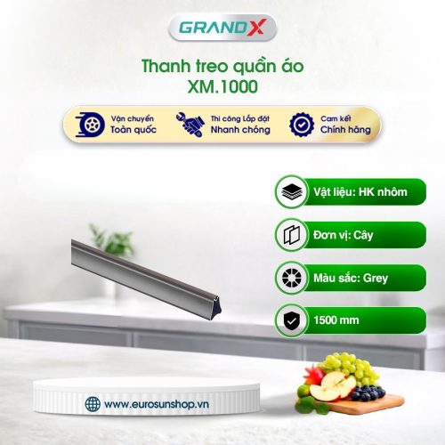 Thanh treo quần áo hình thang hợp kim nhôm GrandX XM.1000