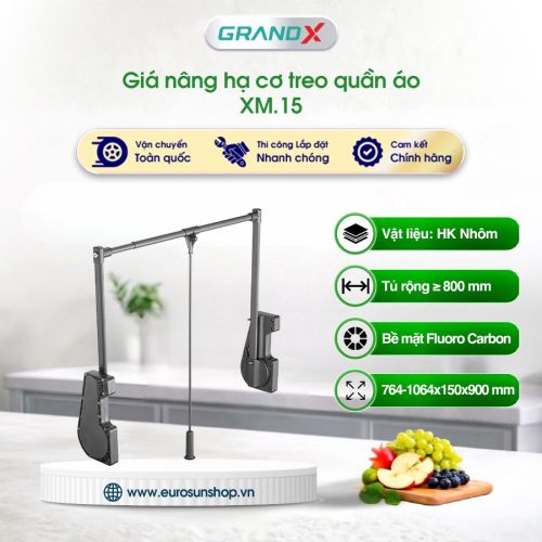 Giá nâng hạ cơ treo quần áo GrandX XM.15