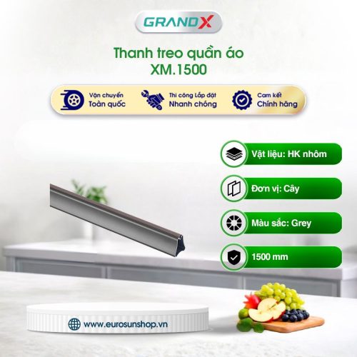 Thanh treo quần áo hình thang hợp kim nhôm GrandX XM.1500