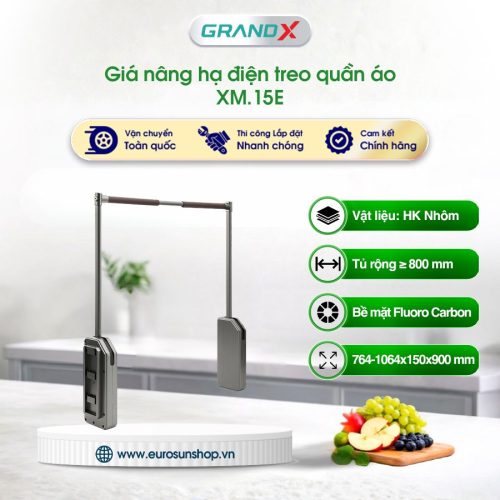 Giá nâng hạ điện treo quần áo GrandX XM.15E