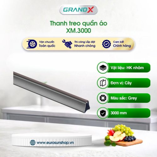 Thanh treo quần áo hình thang hợp kim nhôm GrandX XM.3000