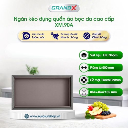 Ngăn kéo đựng quần áo bọc da cao cấp GrandX XM.90A