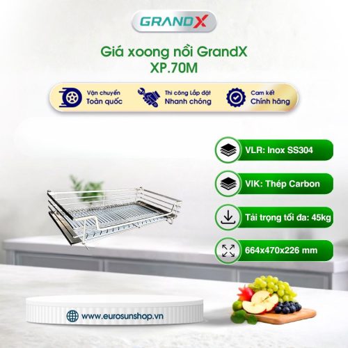Giá xoong nồi nan Oval/SUS304 GrandX XP.70M