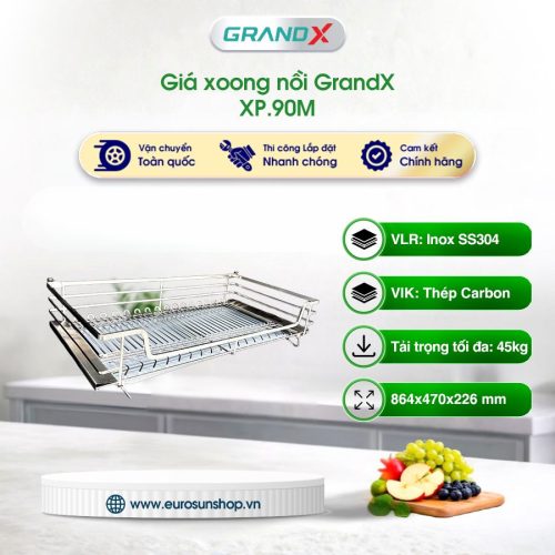 Giá xoong nồi nan Oval/SUS304 GrandX XP.90M