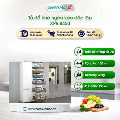 Tủ đồ khô ngăn kéo độc lập GrandX XPR.B450