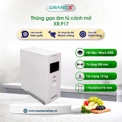 Thùng gạo âm tủ cánh mở GrandX XR.P17