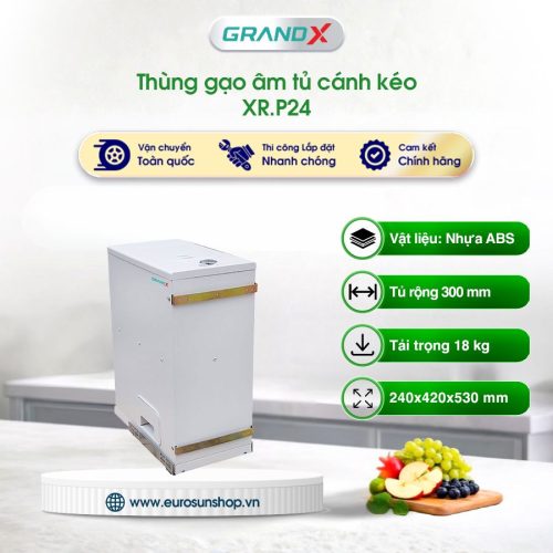 Thùng gạo âm tủ cánh kéo GrandX XR.P24